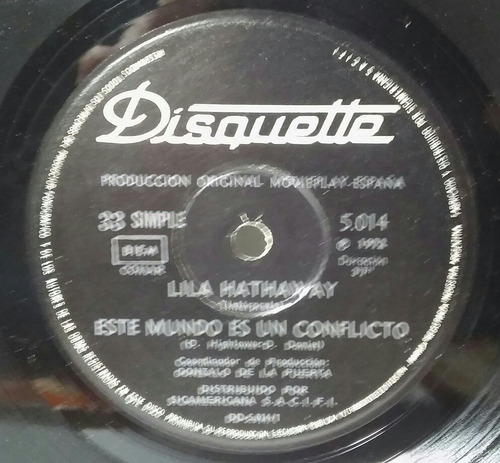 Disco Simple De Lila Hathaway Gonzalo Ve Con El Muy Bueno