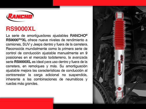 1 Amortiguador Izq/der Del 55.725 Cm Rs9000xl Wrangler 07-17
