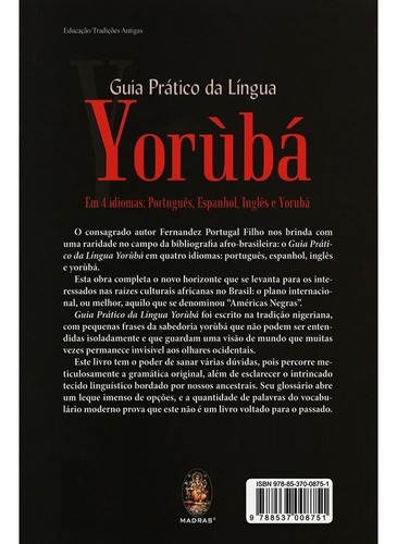 Guia Prático Da Língua Yoruba, De Portugal Filho, Fernandez. Editora Madras, Capa Mole Em Português