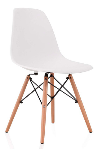 Imagen 6 de 6 de Set 4 Sillas Eames Dsw Clasicas Blancas Muebles Metinca
