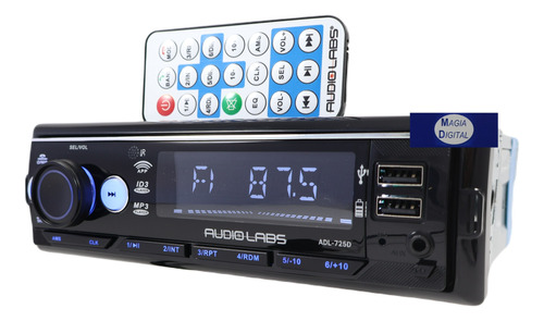 Autoestereo Bluetooth Audiolabs Adl-725d Usb Sd Fm 50wx4ch