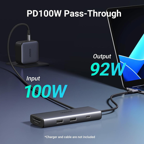 Docking Revodok 7 En 1 Ugreen Tf Hdmi Usb Y C 3.2 Carga 100w