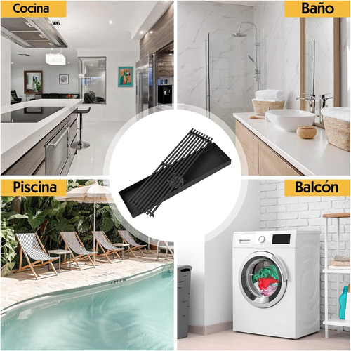 Elegante Coladera Desague Ducha Filtro Amplio Para Piso Baño