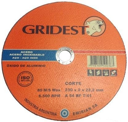 Caja 35 Discos Corte Metal 9 Pulgadas 2mm Gridest Argentina