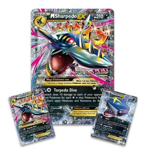 Juego De Cartas Pokemon Mega Sharpedo Gx Premium Collection