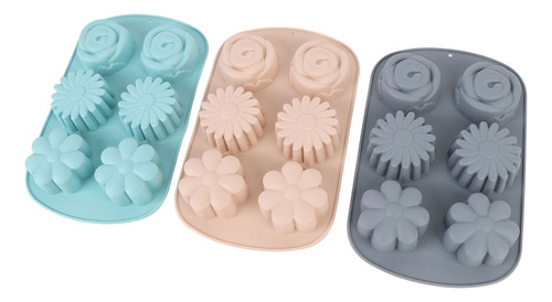 Moldes De Silicona Para Tartas, 6 Cavidades, Antiadherentes,
