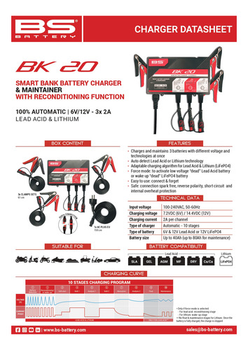 Imagen 8 de 9 de Cargador De Batería Inteligente Para Moto Bs Bk-20 6v/12v