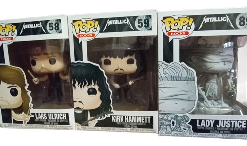 Metallica Lote Funko Pop Lars James Kirk Robert Lady Justice (Usado)