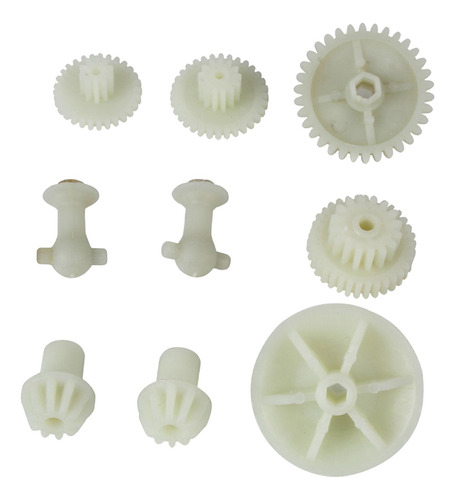 9pcs Rc Hobby Car White Gear Set Vehículos Actualización