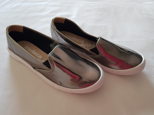 Tenis Iate Feminino Moleca Prateado 35