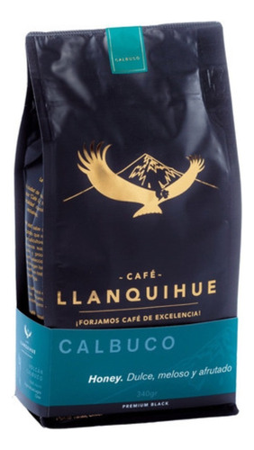 Café Llanquihue Premium Black Calbuco Grano Entero 340 Gr