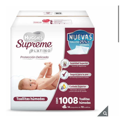 Toallitas Húmedas 14pk De 72 Toallas C/u Huggies Supreme 