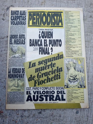 Diario Periodista De Bs As / N.108 / Año 1986 / Ed.la Urraca