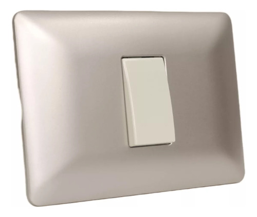 Interruptor Corta Corriente Luz Pared Simple Gris Champagne