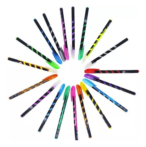 Boligrago Pluma Gel 1.0mm Surtido Neon 60 Piezas