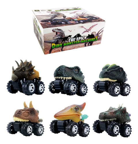 Carros Retráctil Con Forma De Dinosaurio Dinobros, Paquete D