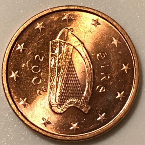 Irl025 Moneda Irlanda 1 Euro Cent 2002 Unc-bu Ayff (Usado)