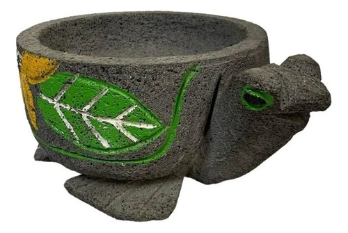 Molcajete Piedra Volcánica Tortuga- Artesiana Mexicana 30 Cm