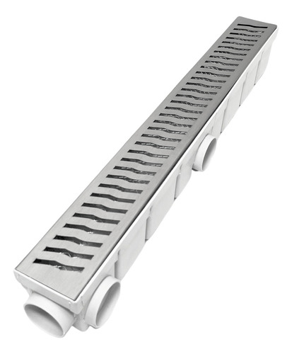 Ralo Linear Inox 6x50 Raio E Tela Coletor Branco Sequencial