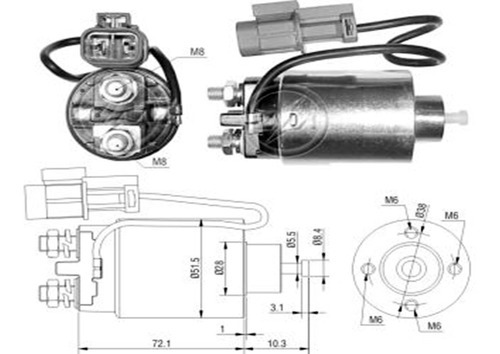 Solenoide Mitsubishi Nissan D21/terrano