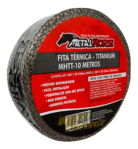 Fita Térmica Termotape Titanium P/ Escapamento Mhtt 10m