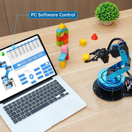 Brazo Robotico Arduino Proyectos Escolares Pc Software App