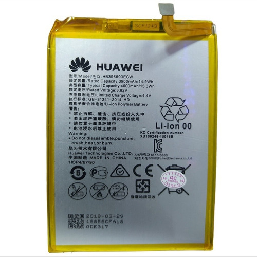 Bateria Pila Huawei Mate 8 Nxt-al10 L09 L29 L29a Hb396693ecw