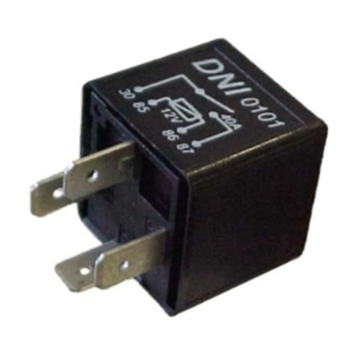 Relay Auxiliar Uso General Dni 0101 12v, 40a, 4t. S/soporte