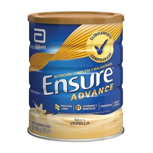 Ensure Advance 850gr (vainilla, Frutilla, Chocolate)