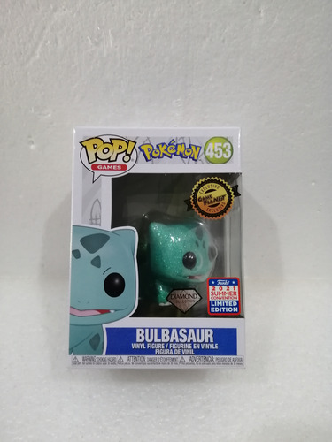Funko Pop Bulbasaur Diamond Pokemon Comic Con Protector New (Usado)