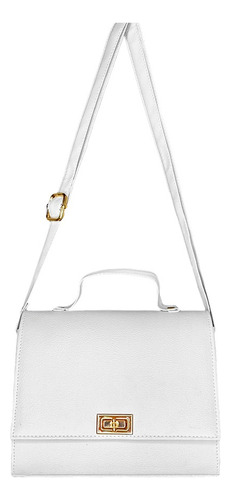 Bolso Pequeño Cruzado Manos Libres Dama Mujer Karla Chacon Color Blanco