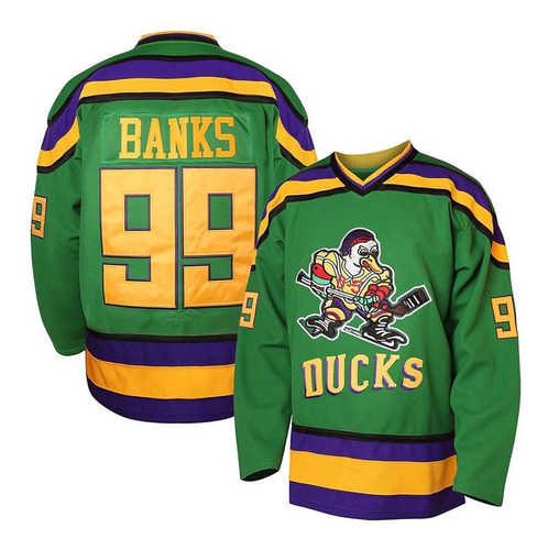 Playera De Hockey De Adam Banks #99 De Mighty Ducks