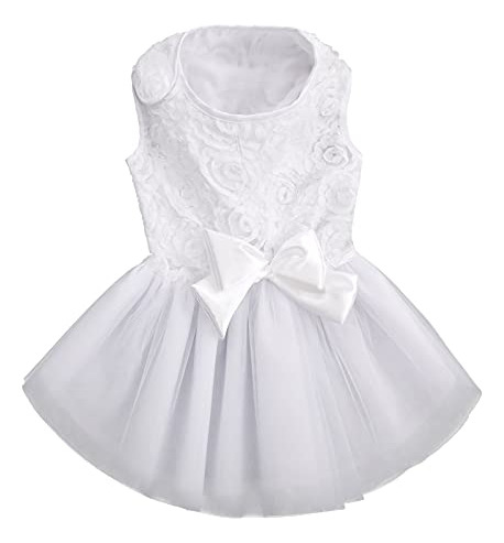 Asenku Vestido Para Perro, Vestido De Novia Para Mascotas, V