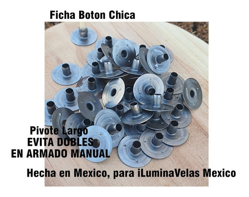 Imagen 4 de 6 de Ficha Botón Para Elaborar Velas 2000 Pz Hecho En México