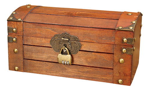 Caja De Escritorio De Madera Toy Treasure Chest