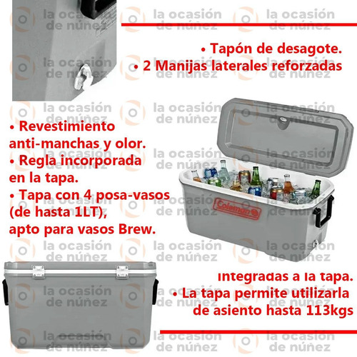 Imagen 3 de 7 de Conservadora Coleman 70qt Heladera Portatil Termica Camping