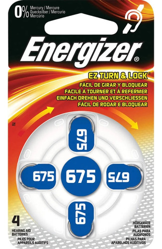 Pack 4 Pilas Zinc Aire Energizer Az 675 Baterias Audiologia