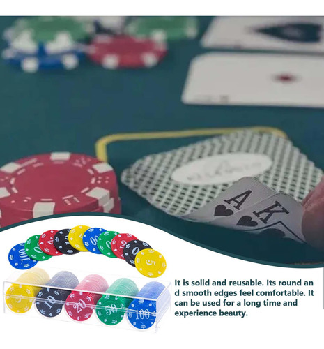 Fichas De 100 Fichas De Estilo Disco Texas Holdem Con 5 Colo