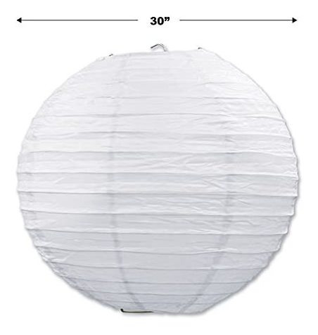 Portavelas Farol Gigante De Papel Beistle, 30 Pulgadas, Blan