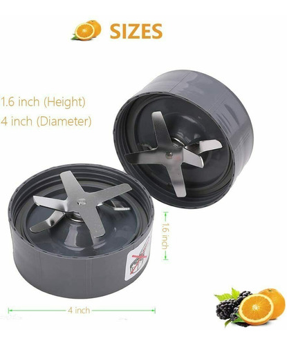 Imagen 3 de 11 de Set De 2 Cuchillas De Reemplazo Para Nutribullet 101s 600w