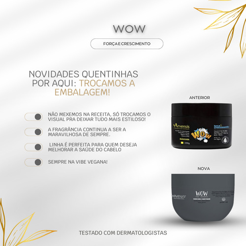 Máscara Arvensis Wow Força E Crescimento - 250g