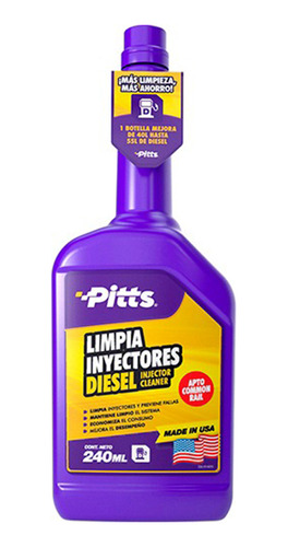 Aditivo Limpia Inyectores Diesel Common Rail 240ml Pitts 