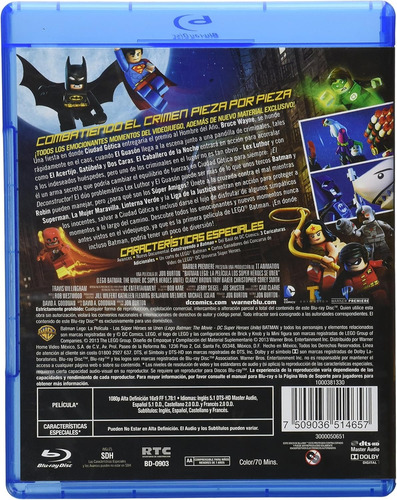 Lego Batman La Película Blu Ray Los Super Héroes Se Unen