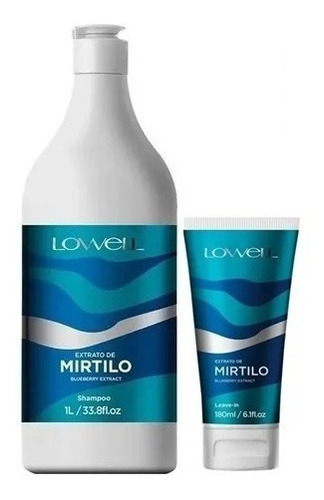  Mirtilo Lowell Shampoo 1 Litro + Leave-in 180ml + Valvula