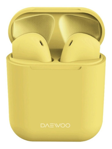 Imagen 1 de 2 de Auricular Daewoo Inalámbrico Spark Candy Dw-cs310 Color Amarillo