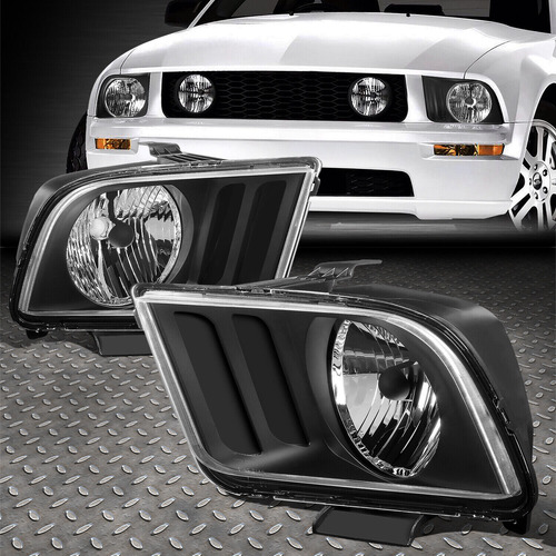 Par Faros Ford Mustang  Fondo Negro 2005 2006 2007 2008 2009