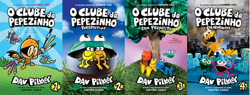 O Clube Do Pepezinho Volumes 1 Ao 4, De Dav Pilkey. O Clube Do Pepezinho Editorial Companhia Das Letrinhas, Tapa Mole, Edición 1 En Português, 2024