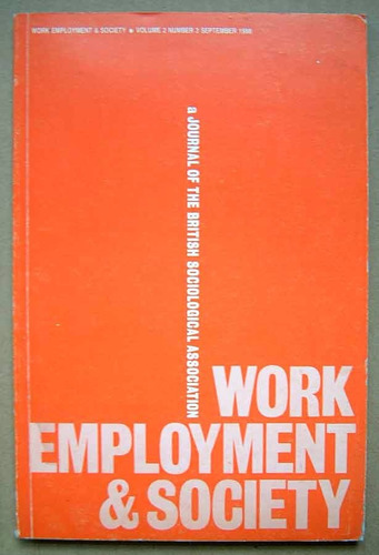 Work, Employment And Society, Volume 2 Nro 3, Sept, 1988