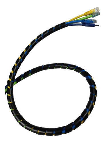 Espiral Flexible Organizador Cables 10 Metros 15mm Diámetro