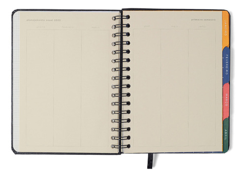 Agenda Planner Anual Semanal Notas Datado Cicero Wire-o A5